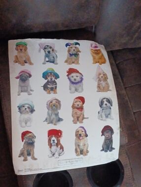 Free Add-on Dogs with Colorful Hats Poster